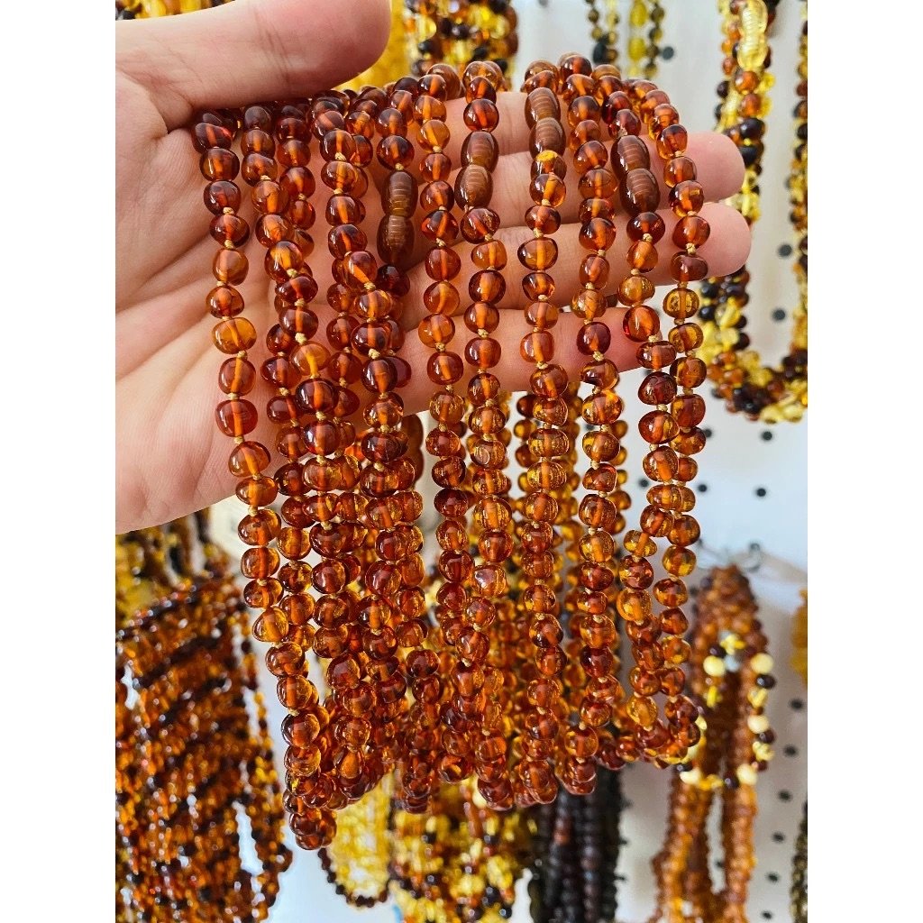 Vòng Cổ Hổ Phách Amber Nga Cho Bé – Êm Dịu Mọc Răng, Ngủ Ngon, Bình An & Sức Khỏe